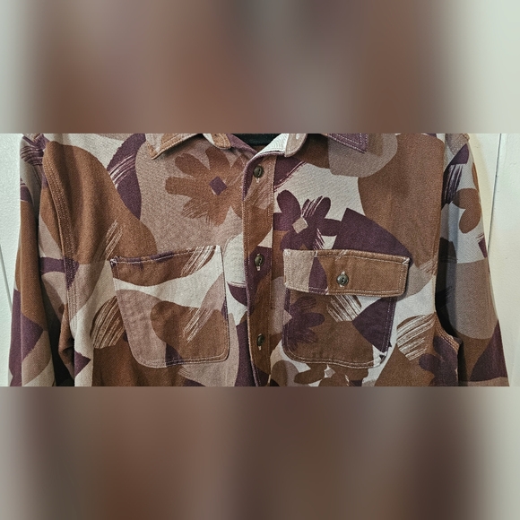 Madewell Men's Workshirt In Brushstroke camo Size Medium 100% Cotton - Picture 7 of 13